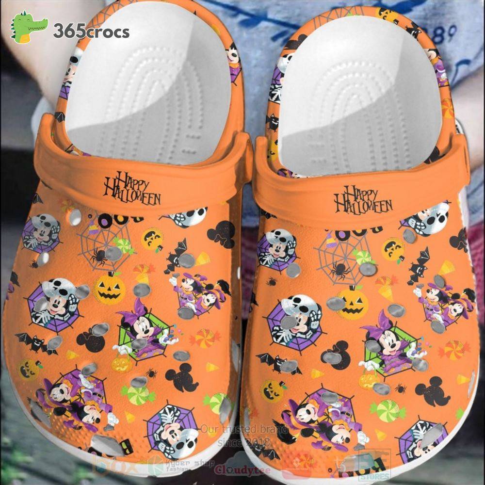 Mickey Mouse And Minnie Mouse Happy Halloween Funny Crocs Clog Shoes