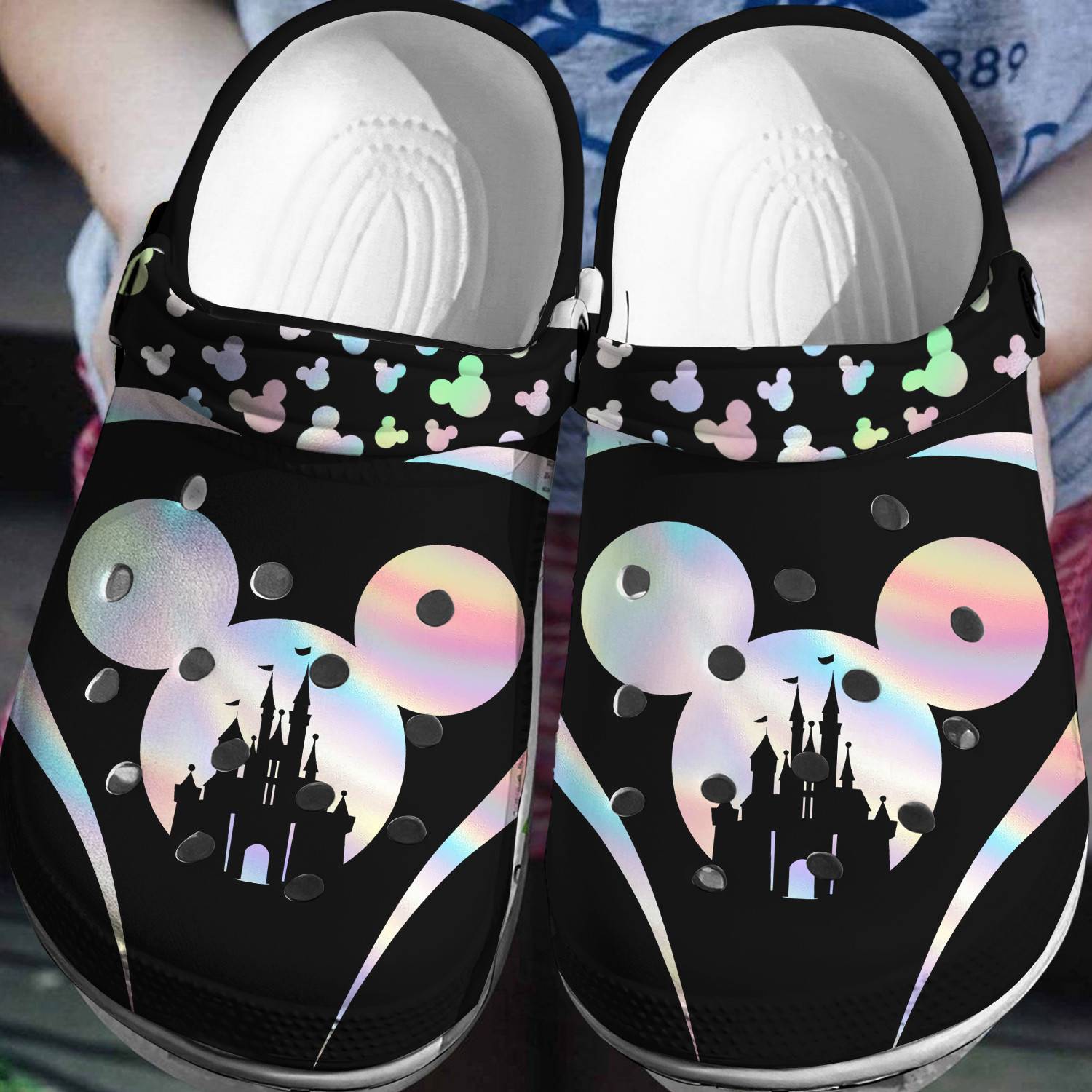 Mickey Mouse Castle Disney Crocs 3D Clog Shoes