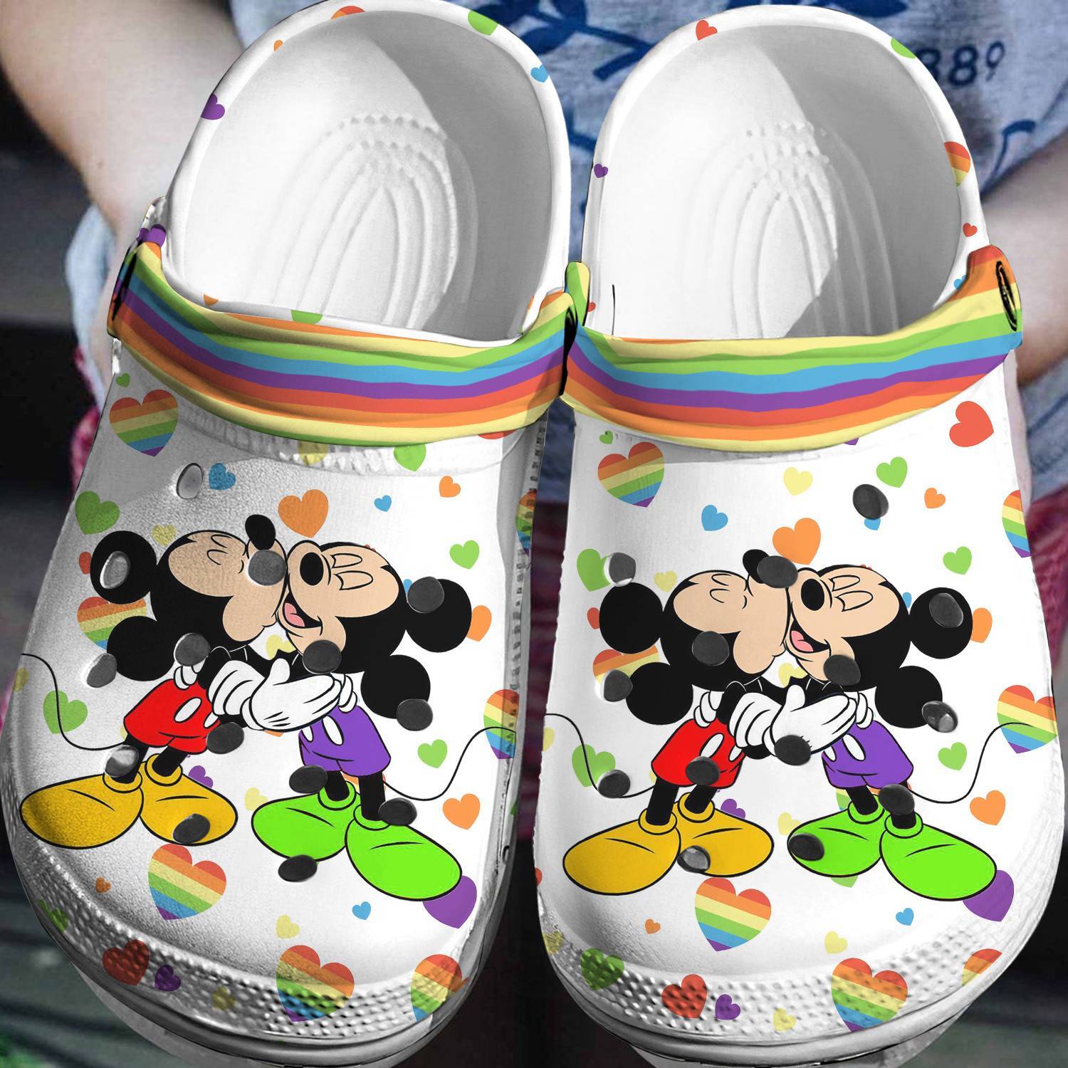 Mickey Mouse Pride Crocs 3D Clog Shoes