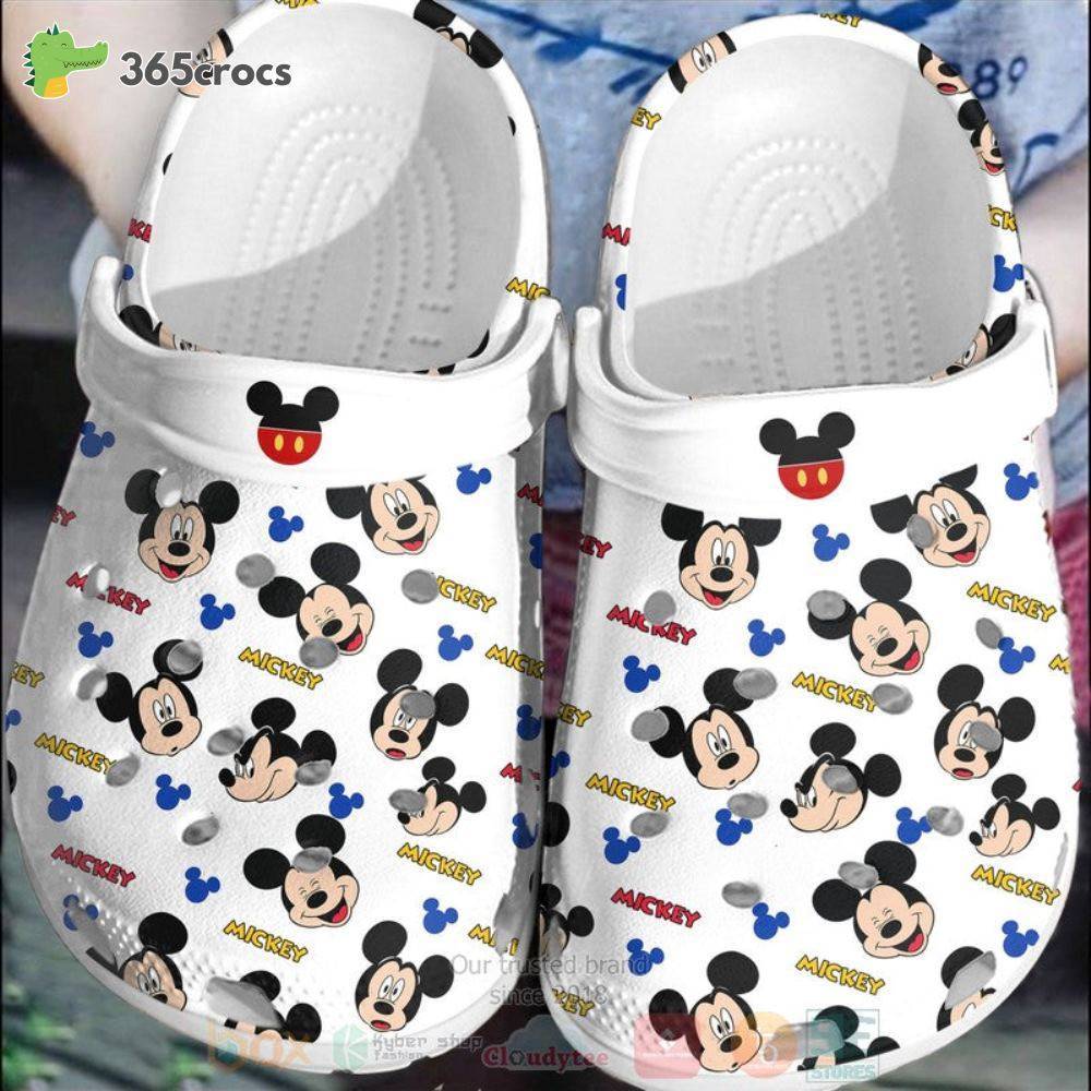 Mickey Mouse White Crocs Clog Shoes