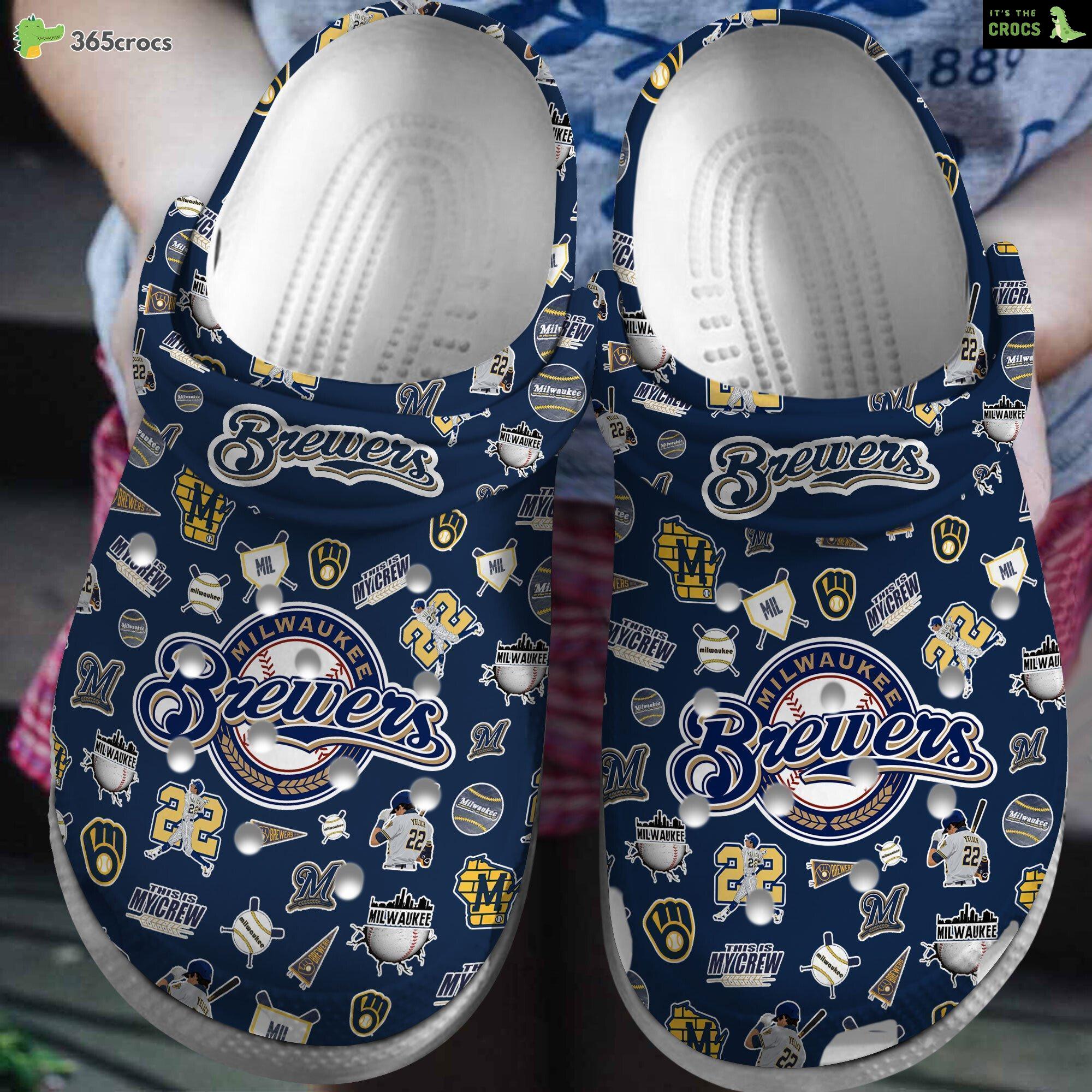 Milwaukee Brewers MLB Comfortable Crocs Clogs Shoes Series Collection Elite