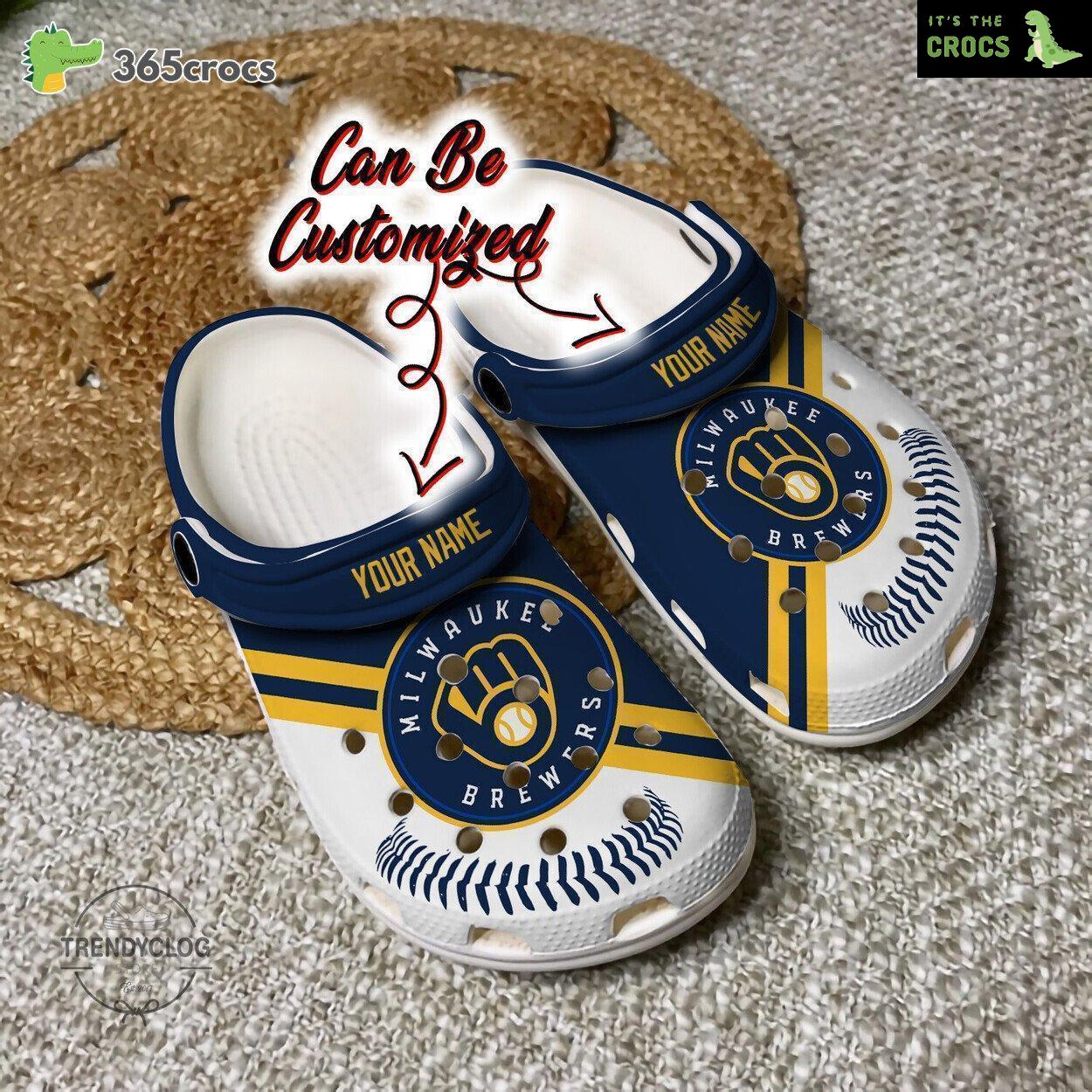 Milwaukee Brewers Personalized Baseball Logo Team Clog Shoes