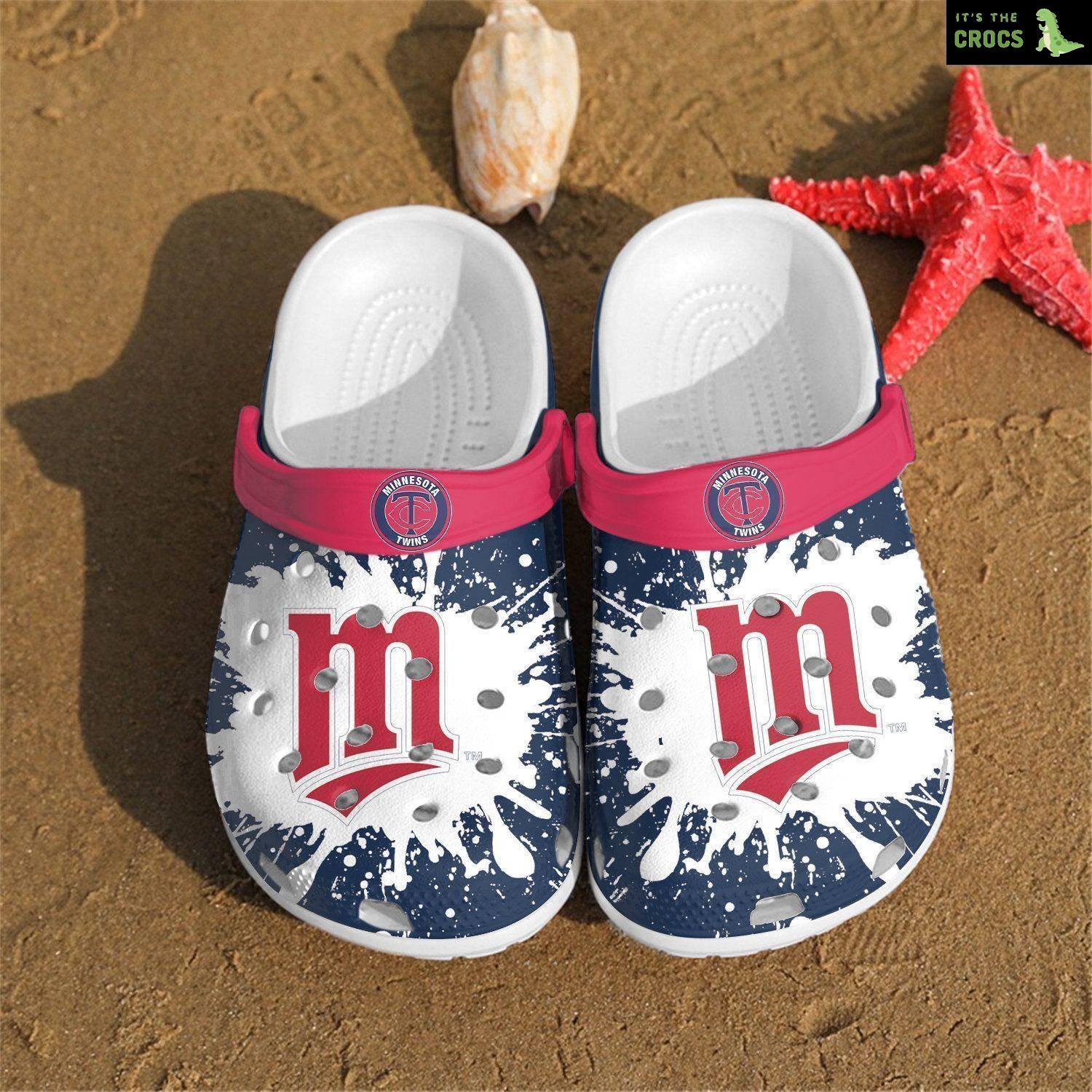 Mlb Minnesota Twins Rubber Crocs Clog Shoescrocband Clogs Comfy Footwear