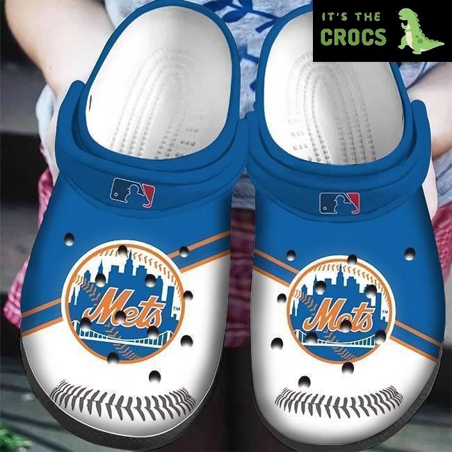 Mlb New York Mets Blue Crocs Clog Shoescrocband Clog