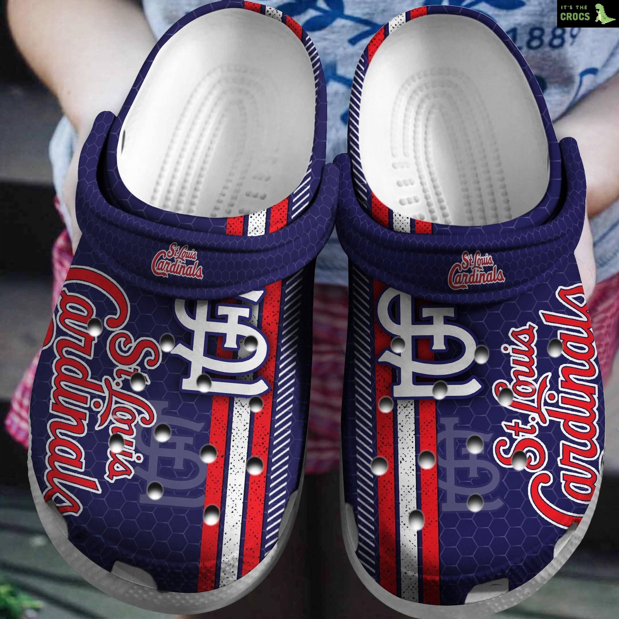 Mlb Team St Louis Cardinals Purple Crocs Clog Shoesshoes