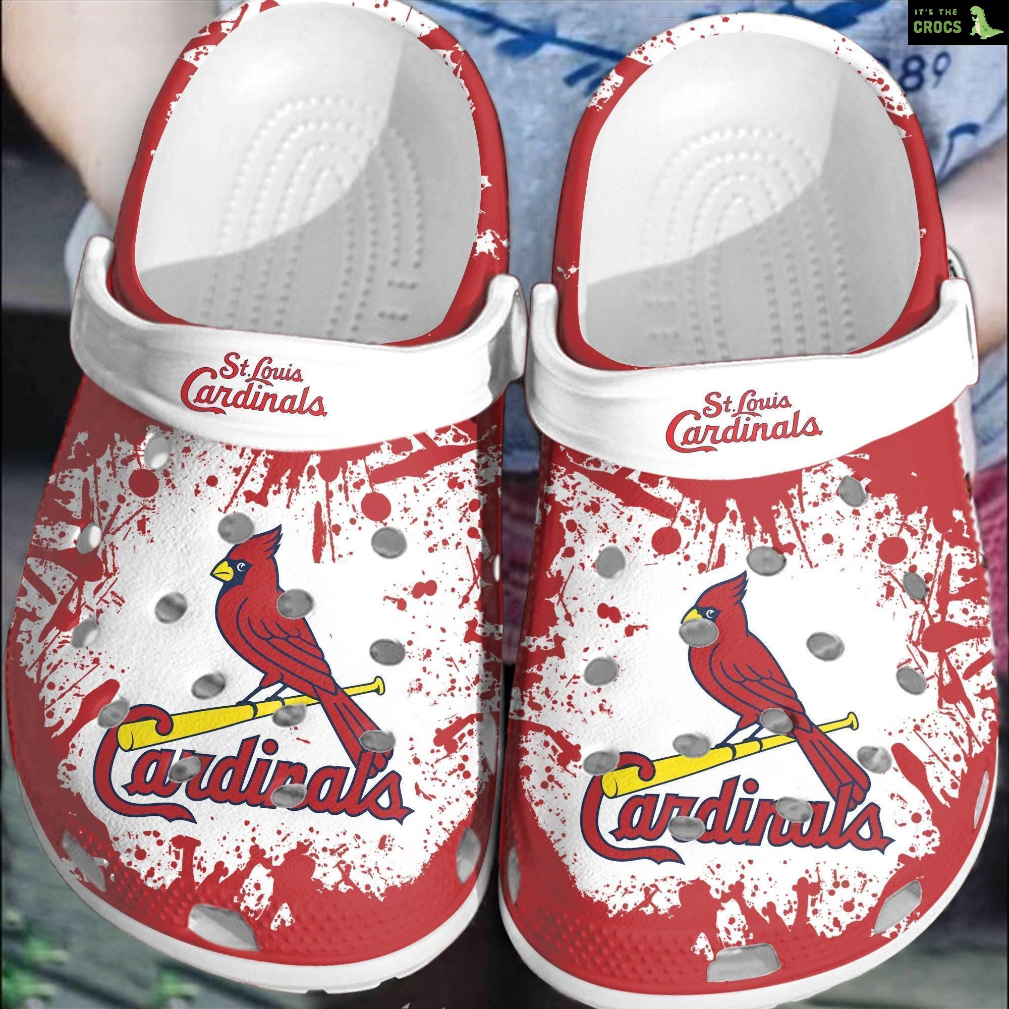 Mlb Team St Louis Cardinals Red – White Crocs Clog Shoesshoes