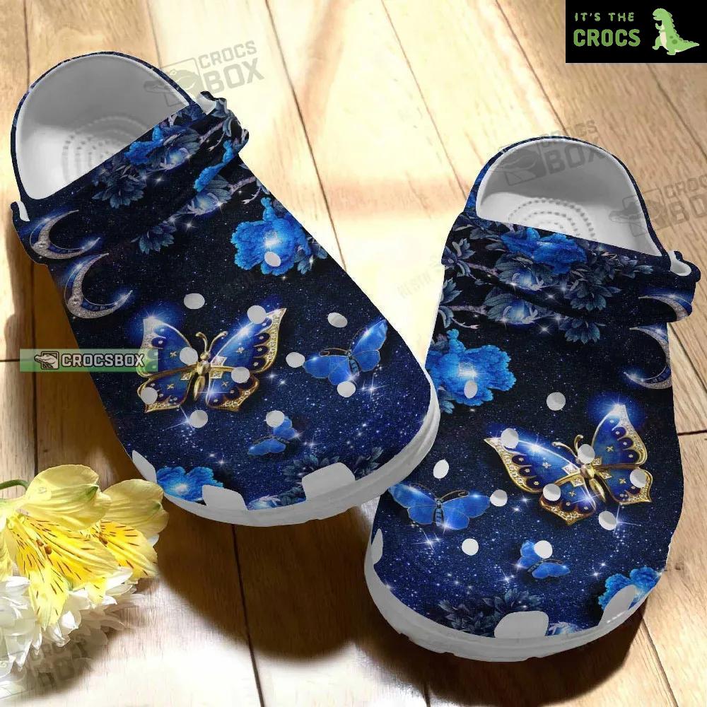Moon And Butterfly Crocs Clogs