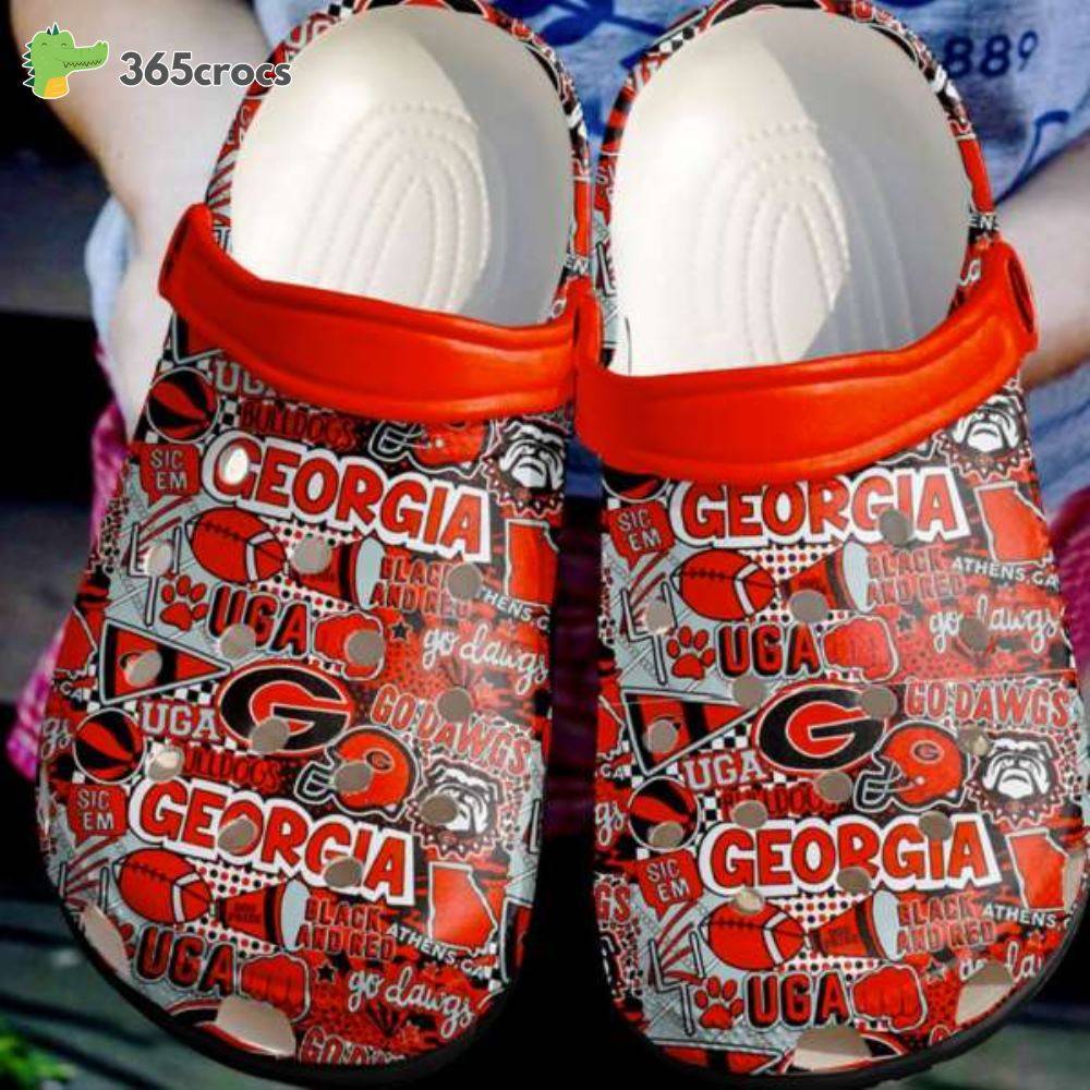 Ncaa Football Georgia Bulldogs Adults Crocs Clog Shoes