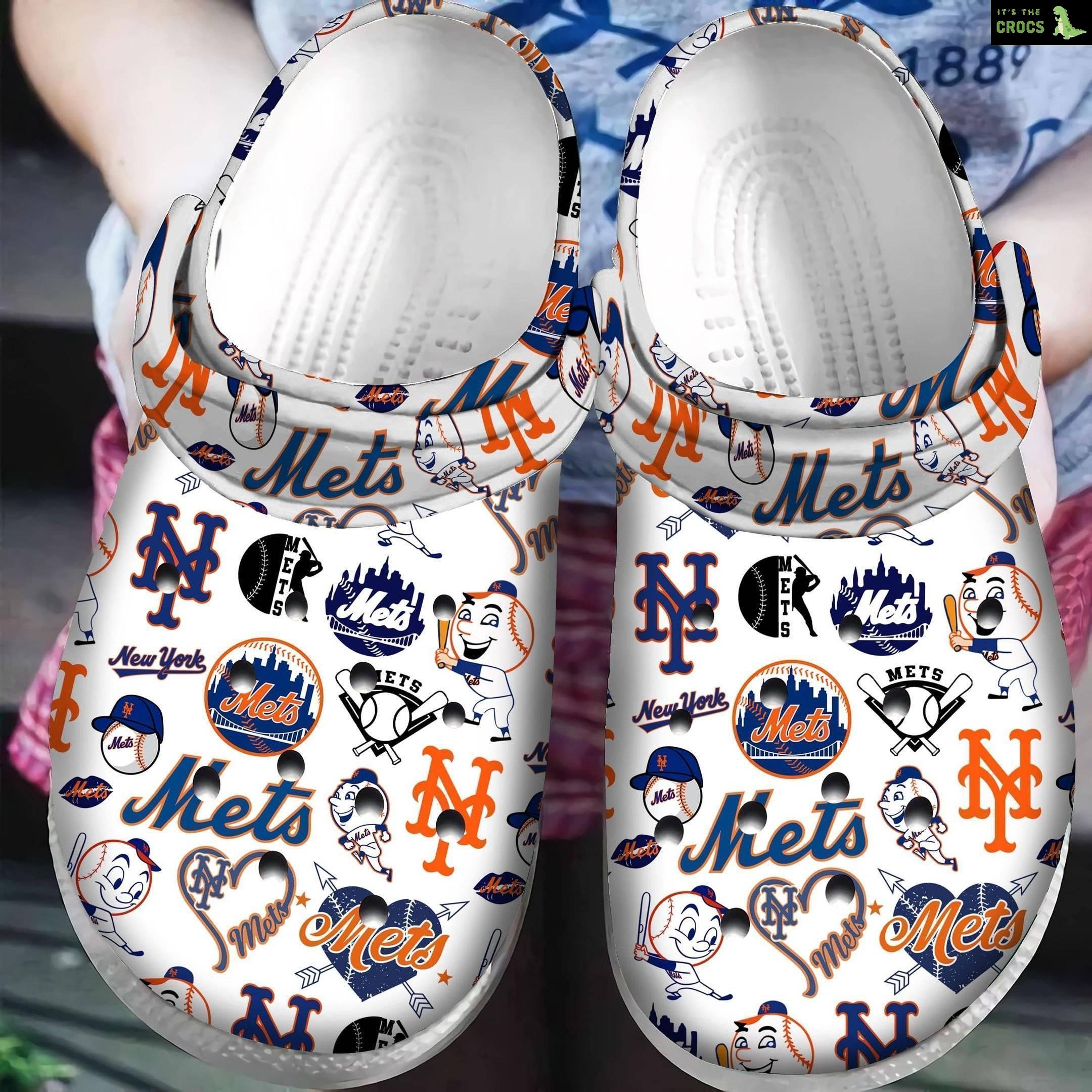 New York Mets Crocs Clog Shoesfor Adults Kids Womens Mens