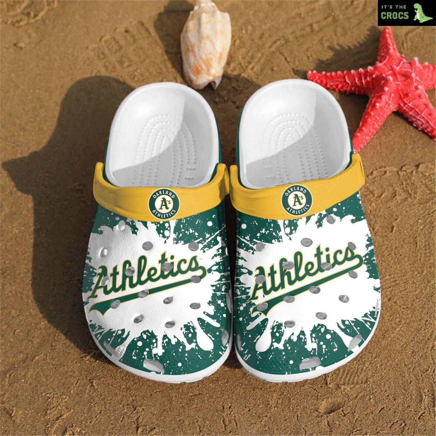 Oakland Athletics Mlb Gift For Fan Rubber Crocs Clog Shoescrocband Clogs Comfy