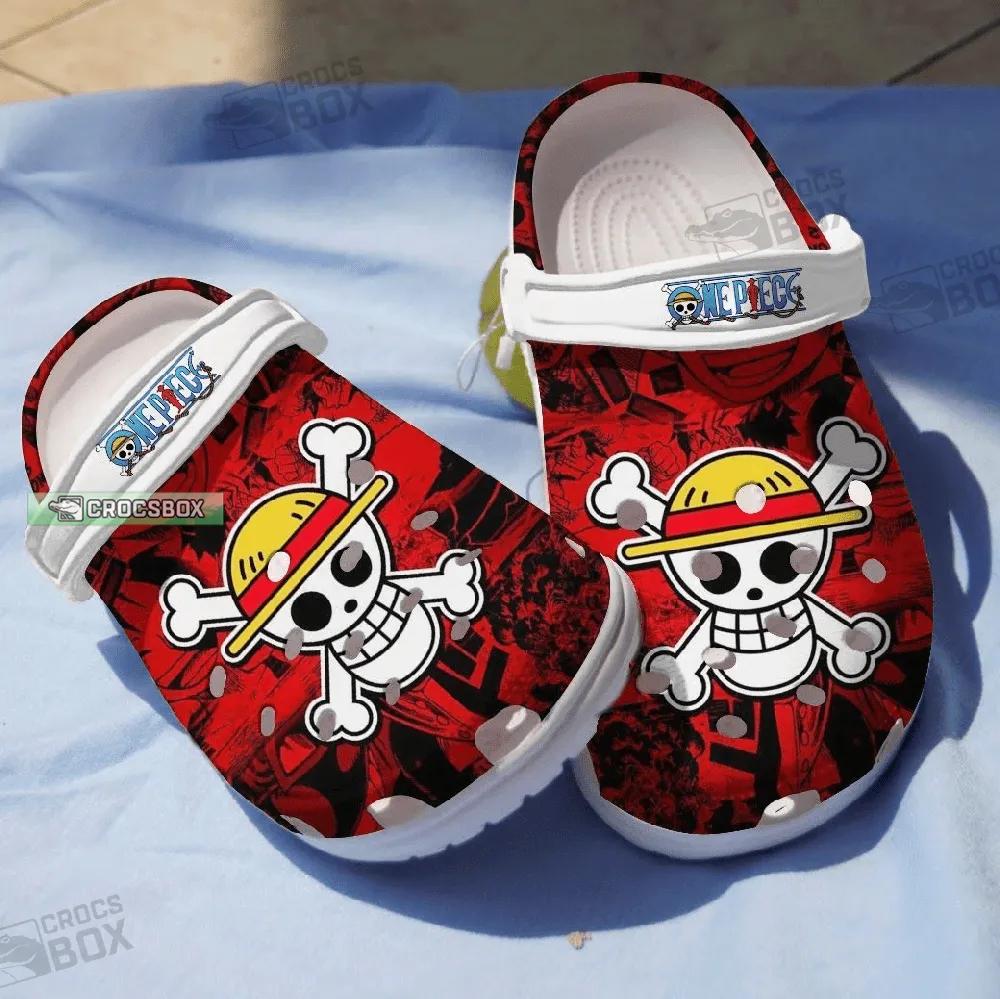 One Piece Straw Hat Crocs Shoes