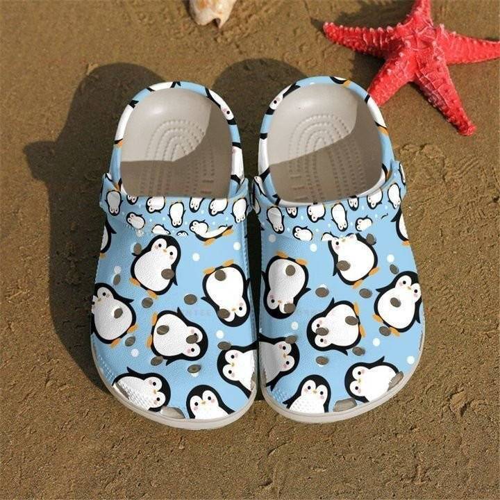 Penguin Cutie Ocean Gift For Lover Rubber Crocs Clog Shoes