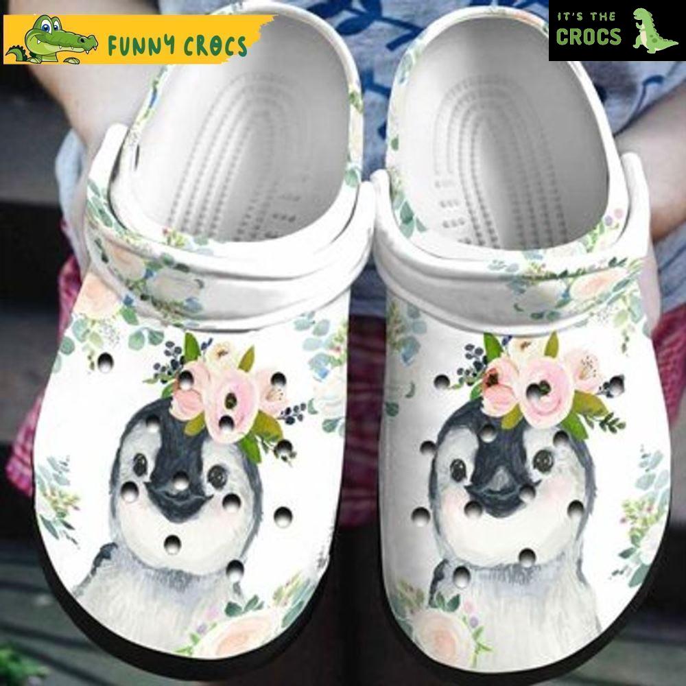 Penguin Floral Crocs