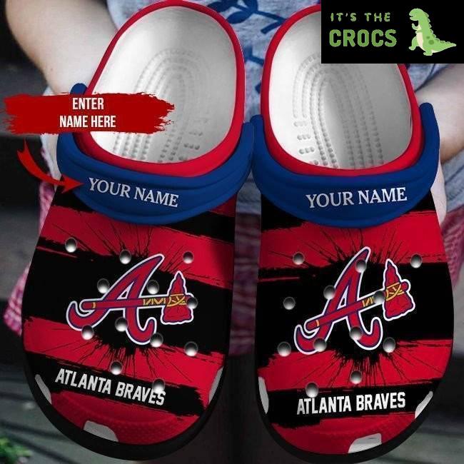 Personalized Atlanta Braves Crocbland Clog 50691Tp