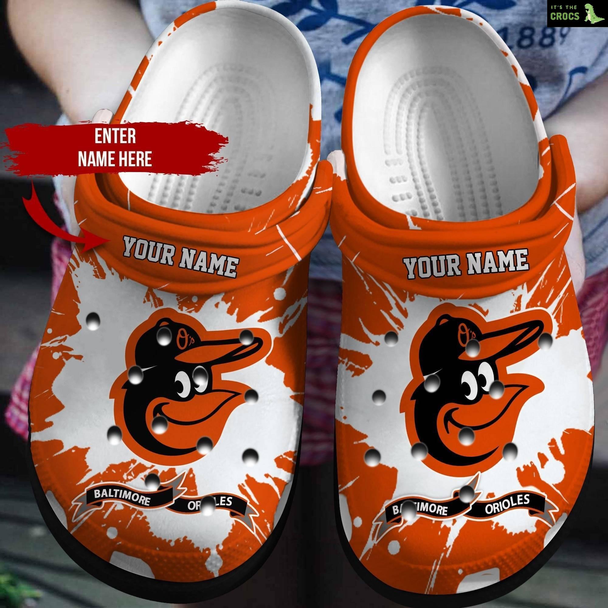 Personalized Baltimore Orioles Crocbland Clog