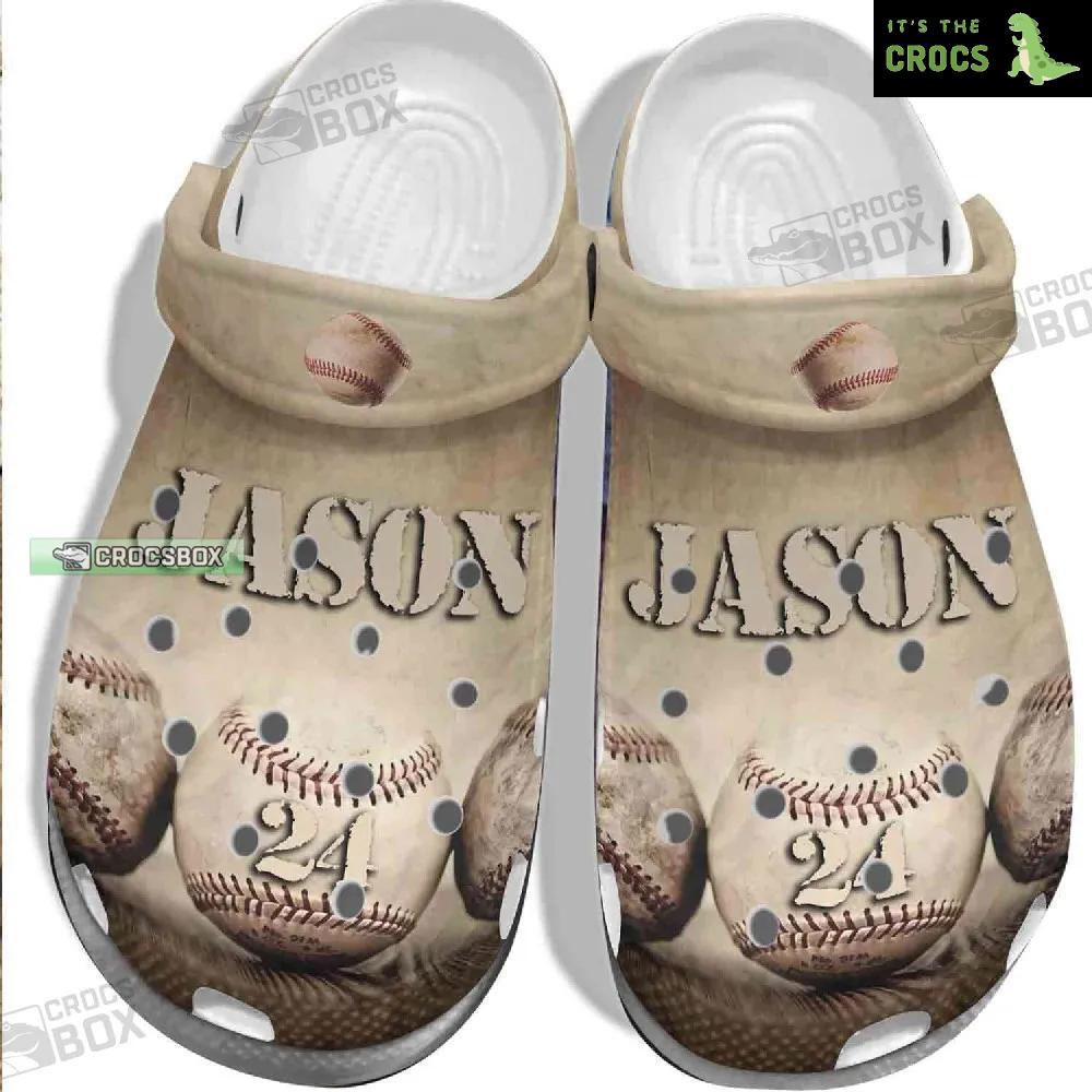 Personalized Baseball Ball Crocs Gift For Baseball Lovers