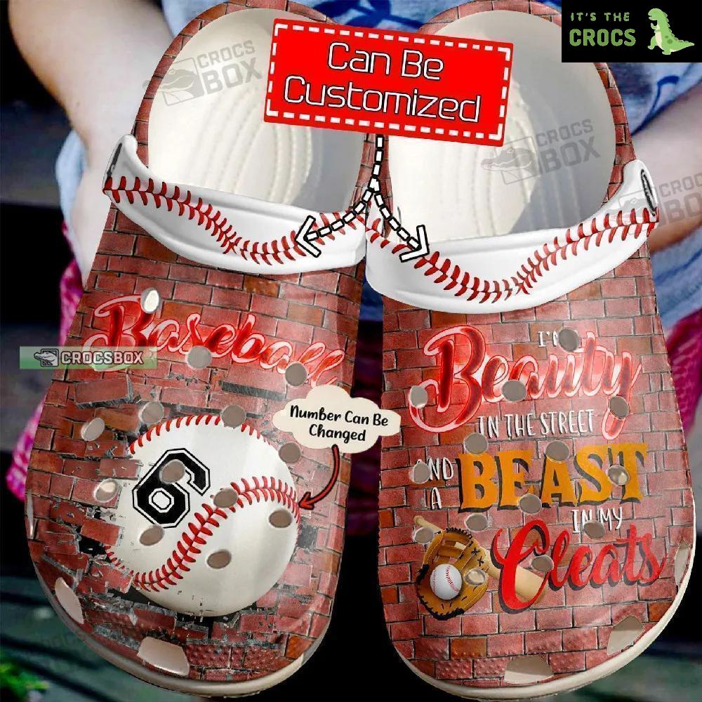 Personalized Beauty In The Street Baseball Crocs Shoes Baseball