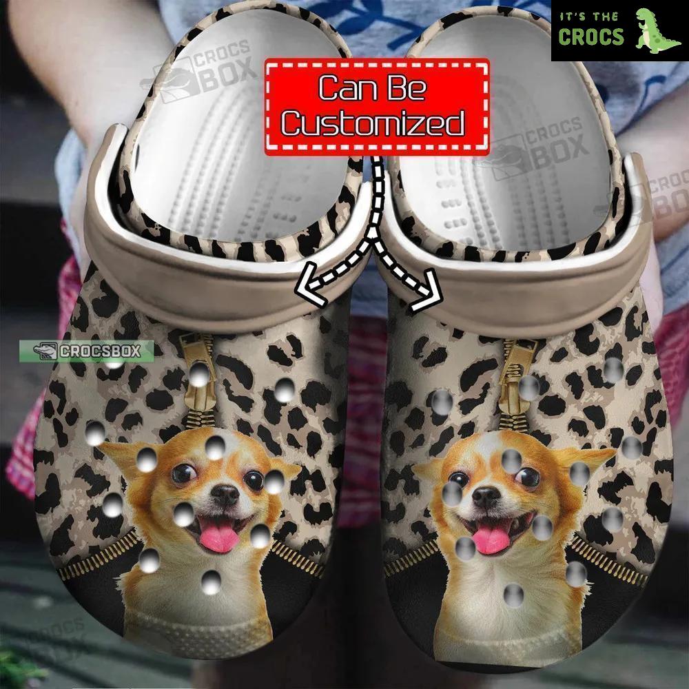 Personalized Chihuahua Leopard Pattern Crocs