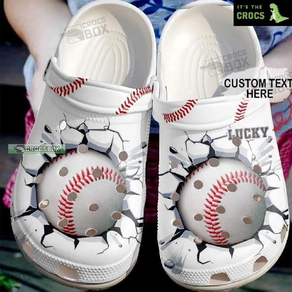 Personalized Crack Classic Baseball Crocs Shoes