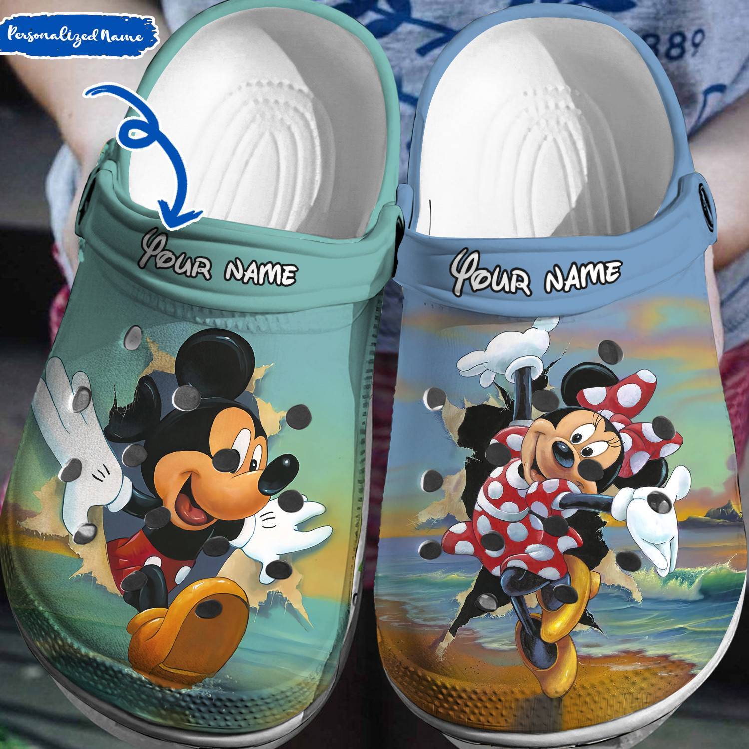 Personalized for Disney Lovers: Mickey Minnie Crocs 3D Clog Shoes