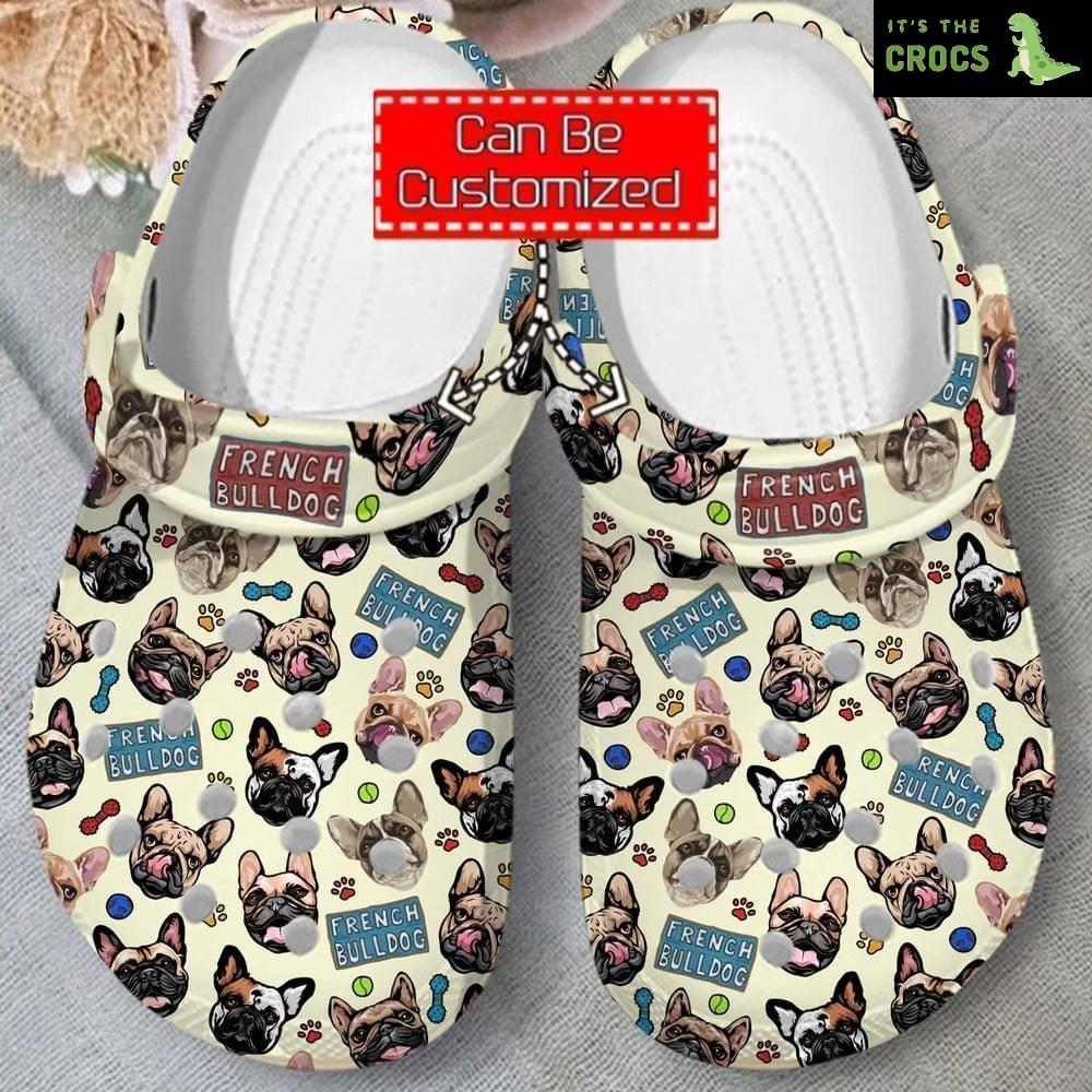 Personalized French Bulldog Pattern Clog Shoes For Men And Women, Animal Print Crocs