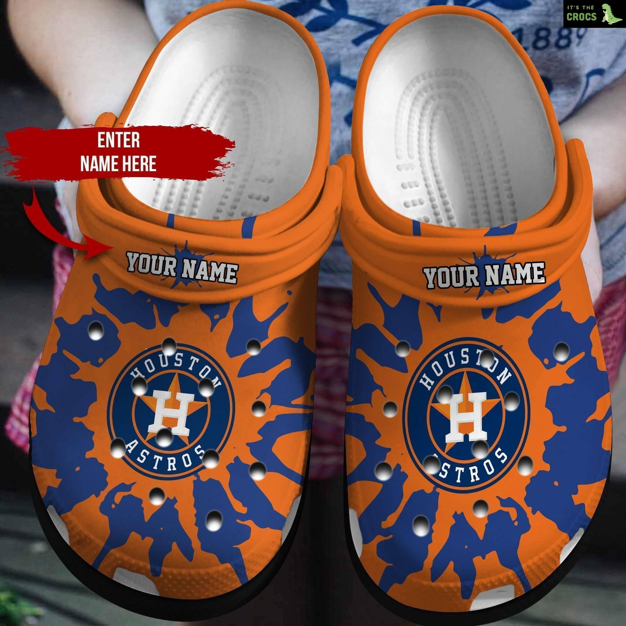 Personalized Houston Astros Crocbland Clog 12942Tp