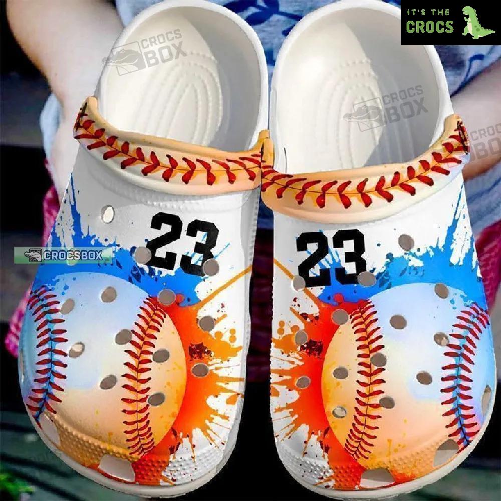 Personalized I Love Classic Baseball Crocs Shoes