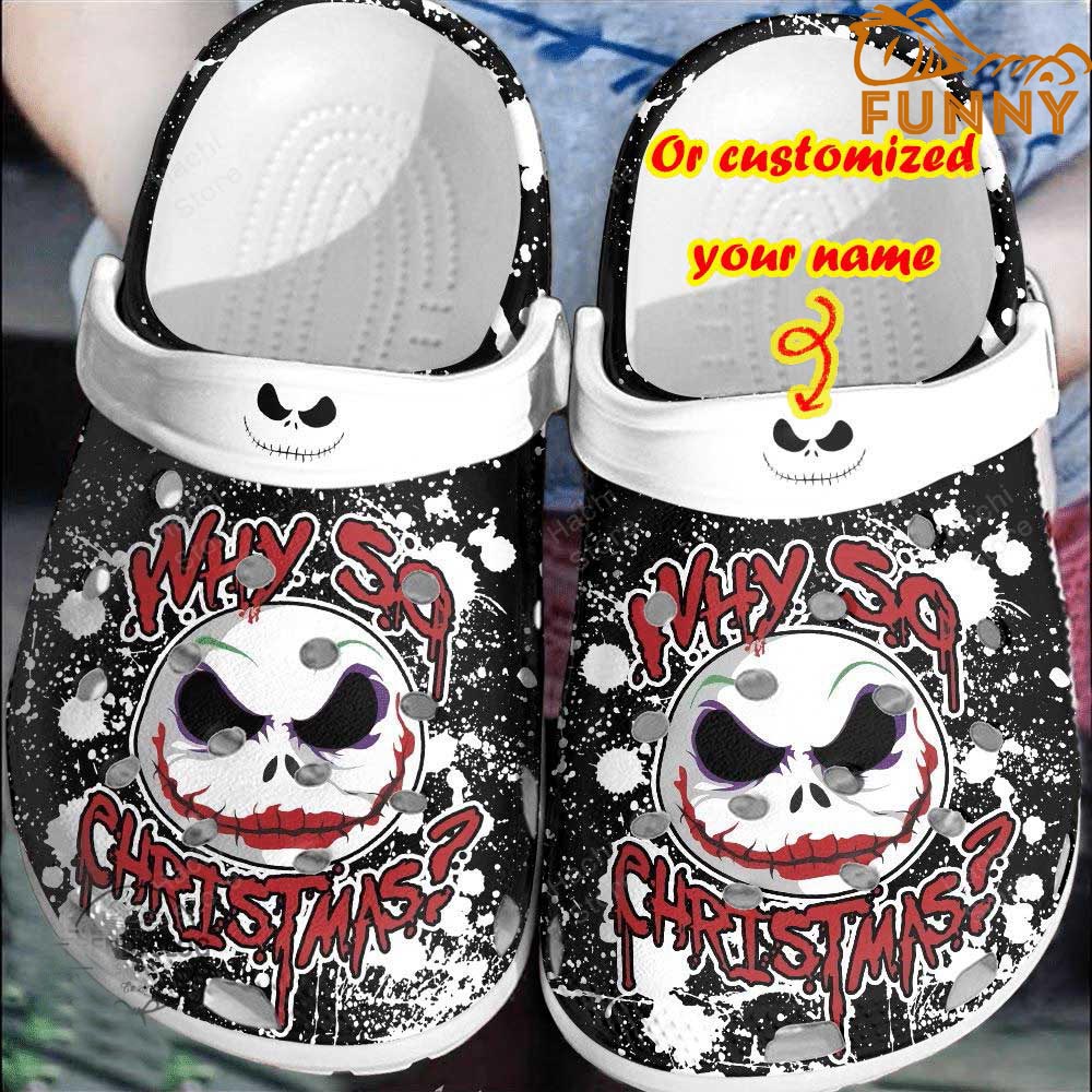 Personalized Jack Skellington Face Crocs Halloween | Perfect for Halloween and Beyond!