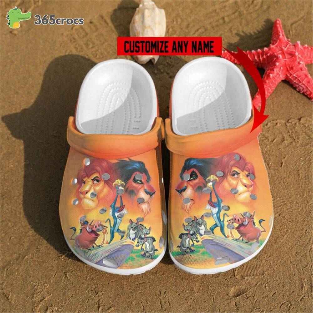 Personalized Lion King Disney Cartoon Adults Crocs Clog Shoes