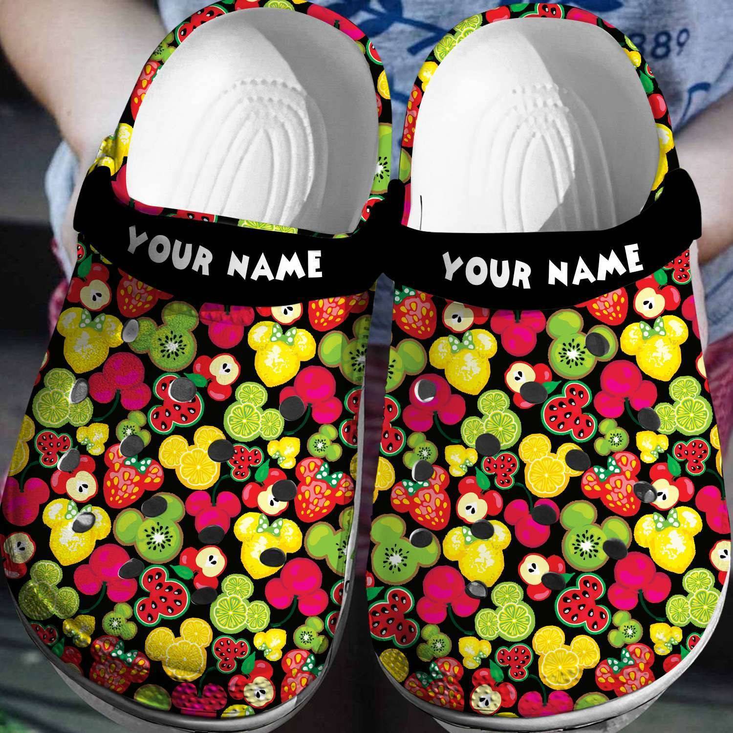 Personalized Mickey Minnie Fruits Crocs 3D Clog Shoes