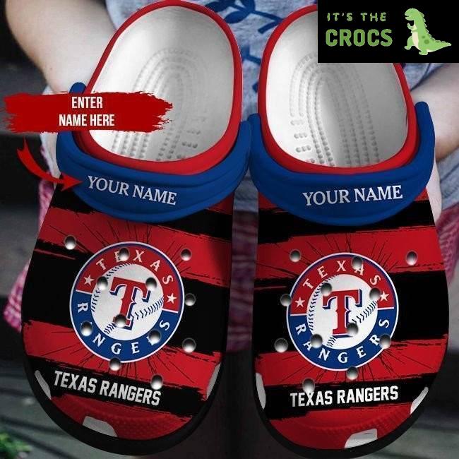 Personalized Texas Rangers Crocbland Clog