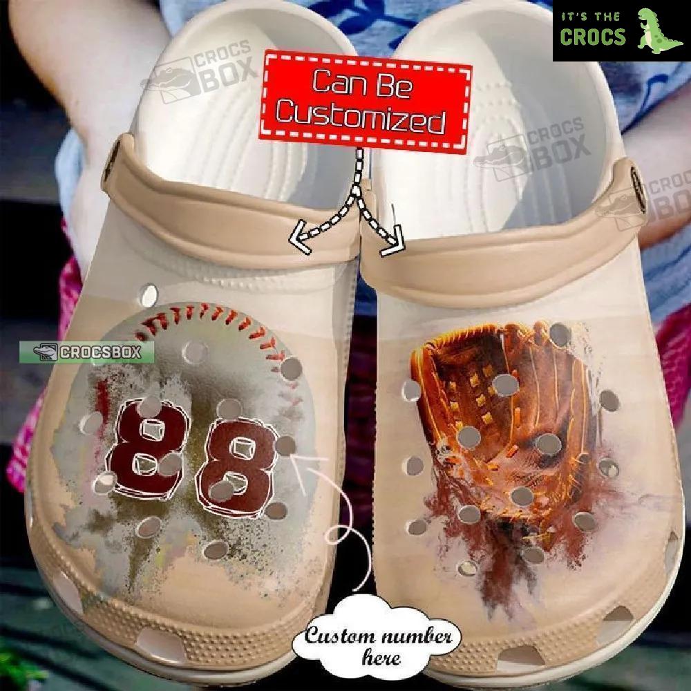 Personalized Vintage Baseball Crocs Shoes Baseball