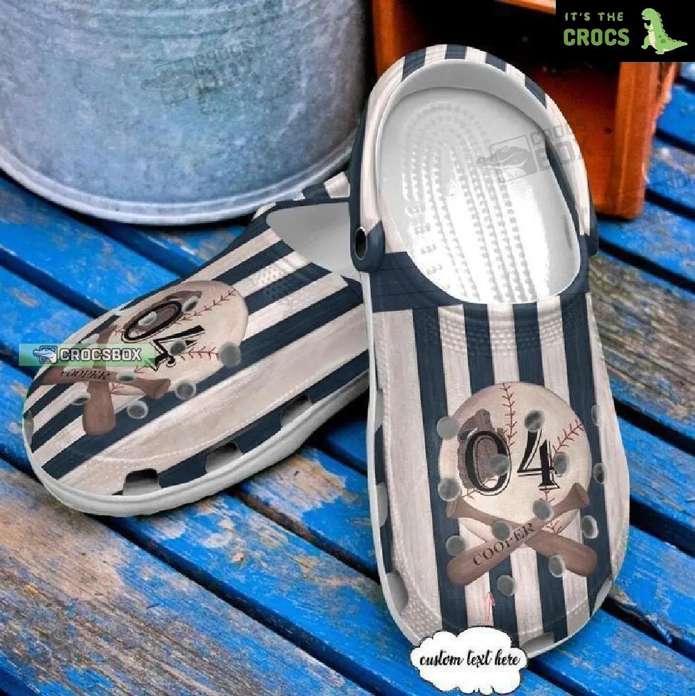 Personalized Vintage Classic Baseball Crocs Shoes