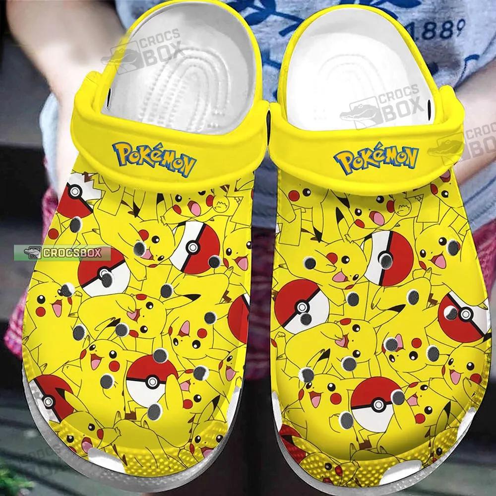 Pokeball And Pikachu Crocs