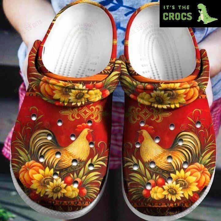 Poultry Pizzazz: Classic Clogs for Feathered Fashion