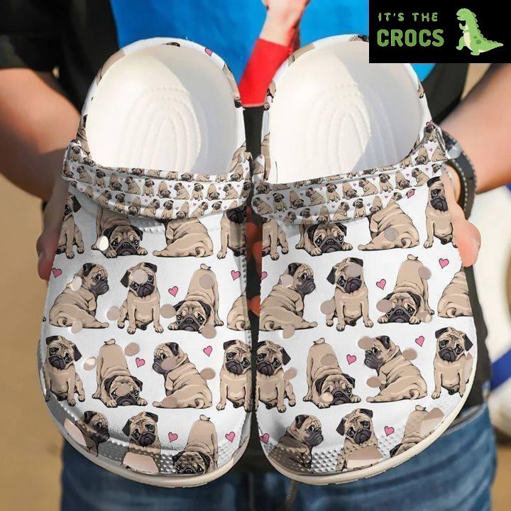 Pug 50 Shades Of Crocs Classic Clogs Shoes
