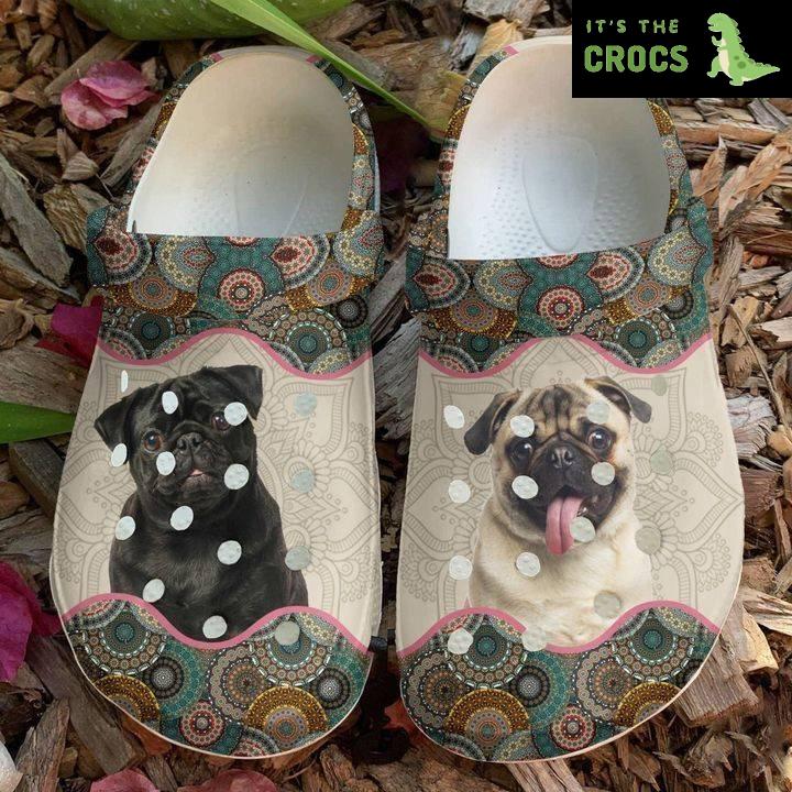 Pug Boho Crocs Classic Clogs Shoes