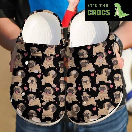 Pug Colorful Crocs Clog, Dog Shoes, Gift Birthday