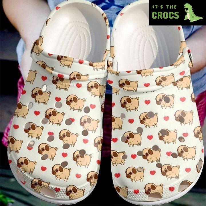 Pug Cutie Pattern Crocs Classic Clogs Shoes
