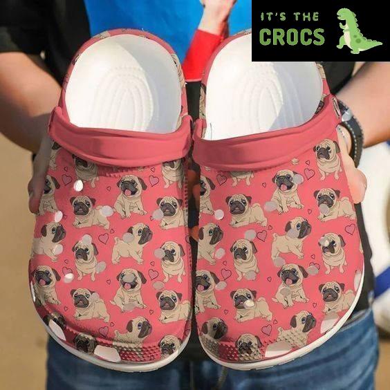 Pug Dog Rubber Rubber Crocs Clog Shoes