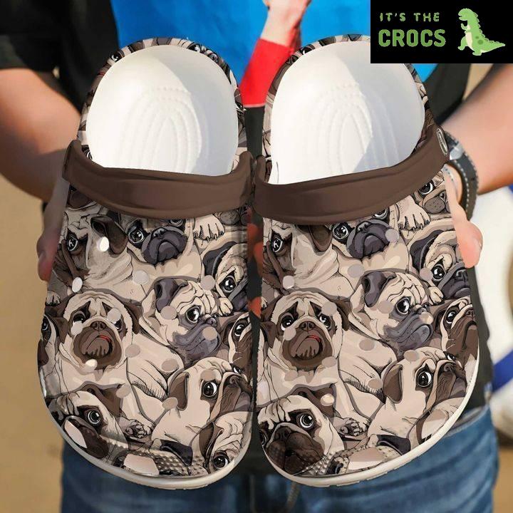 Pug Face Crocs Classic Clogs Shoes