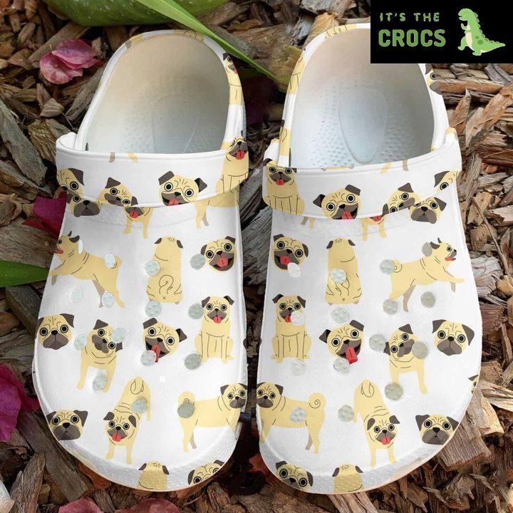 Pug Funny Pattern Crocs Classic Clogs Shoes