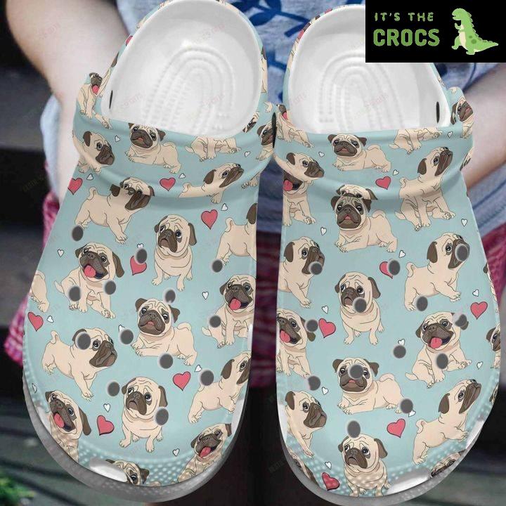 Pug Happy Pugs Crocs Classic Clogs Shoes PANCR0125