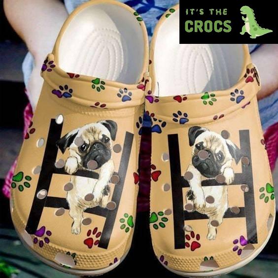 Pug Mom Classic Clogs Shoes, Crocs Gifts For Adults Kids Crocs, Gift Birthday