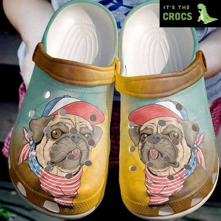 Pug Naughty Crocs Classic Clogs Shoes