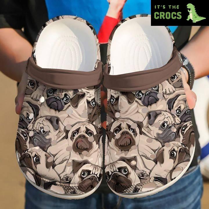 Pug Puppies Rubber Crocs Clog Shoes