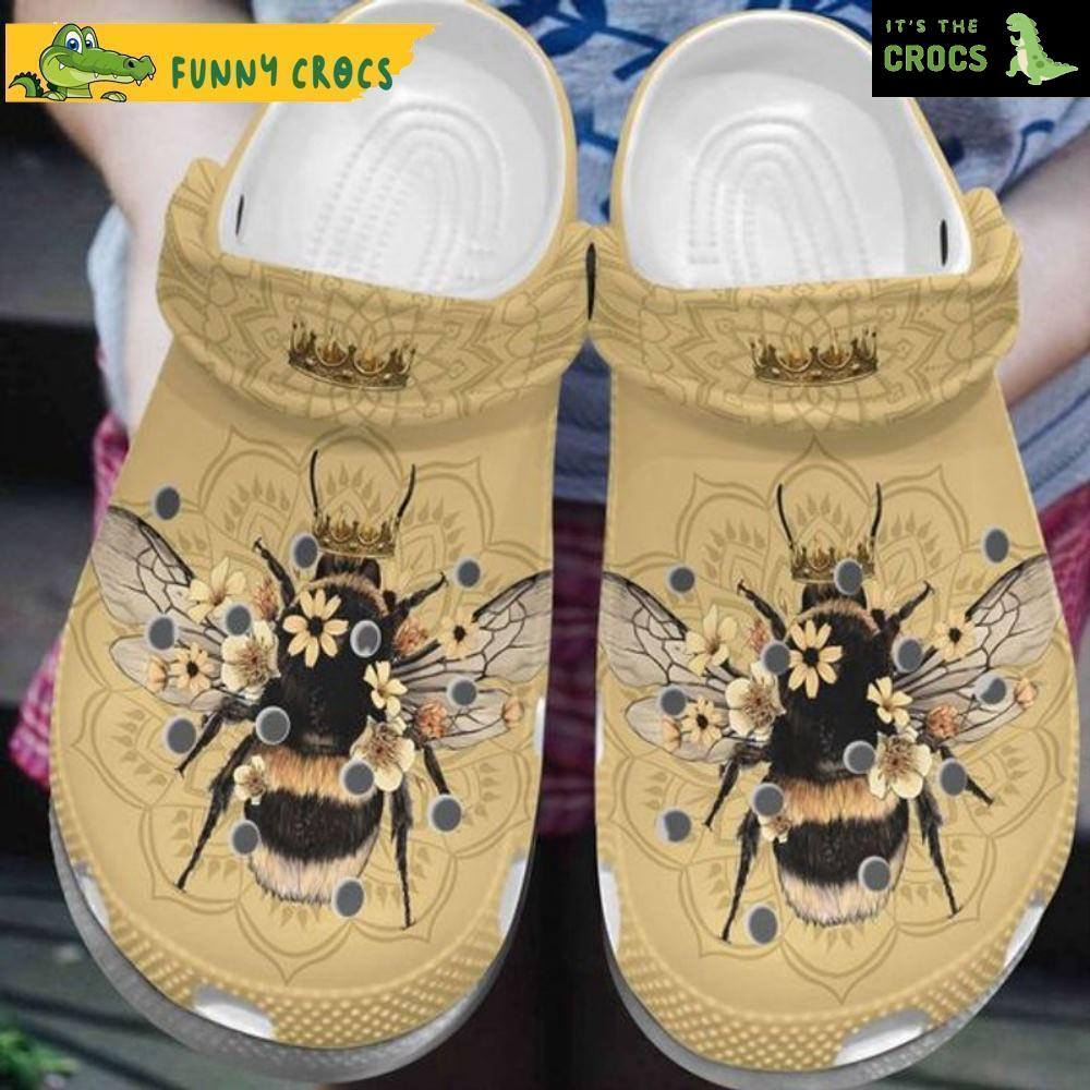 Queen Bee Sunflower Mandala Floral Crocs