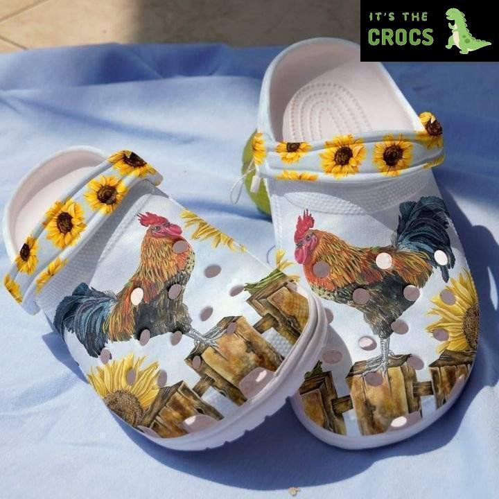 Rooster at Morning Clogs Crocs Shoes Gift For