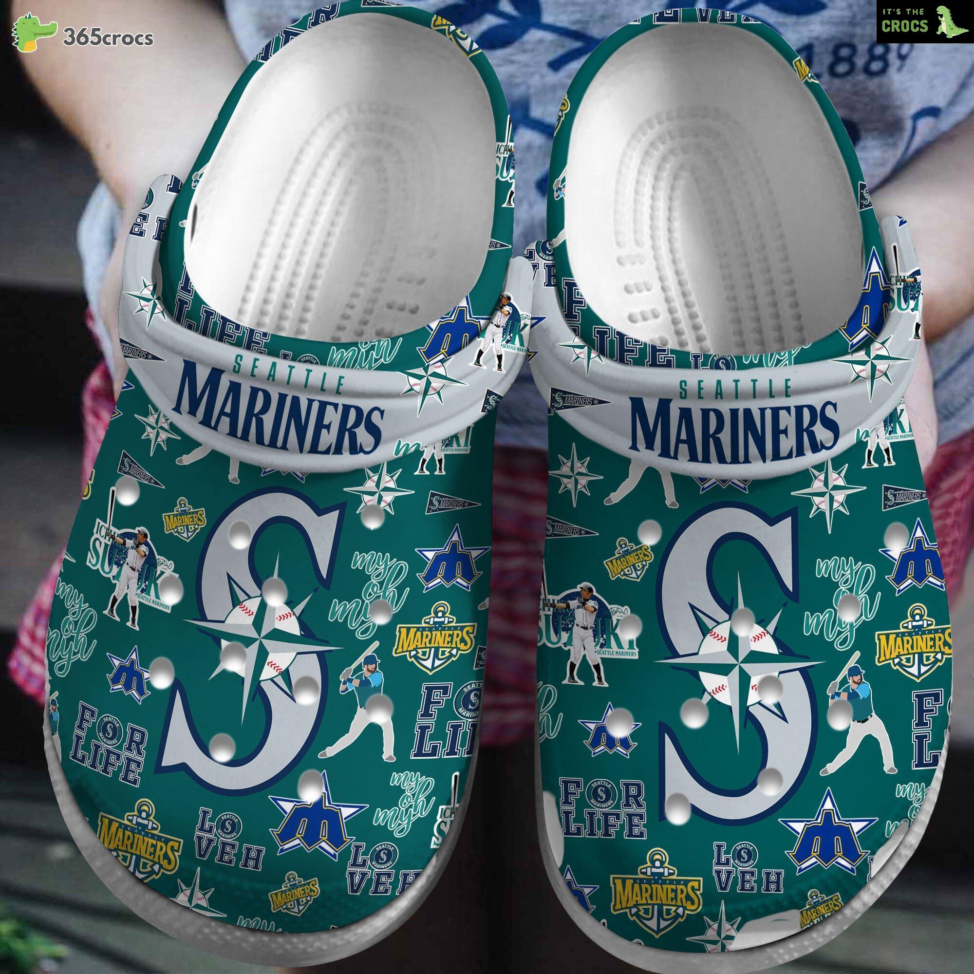 Seattle Mariners MLB Sport Crocs Clogs Shoes Comfortable