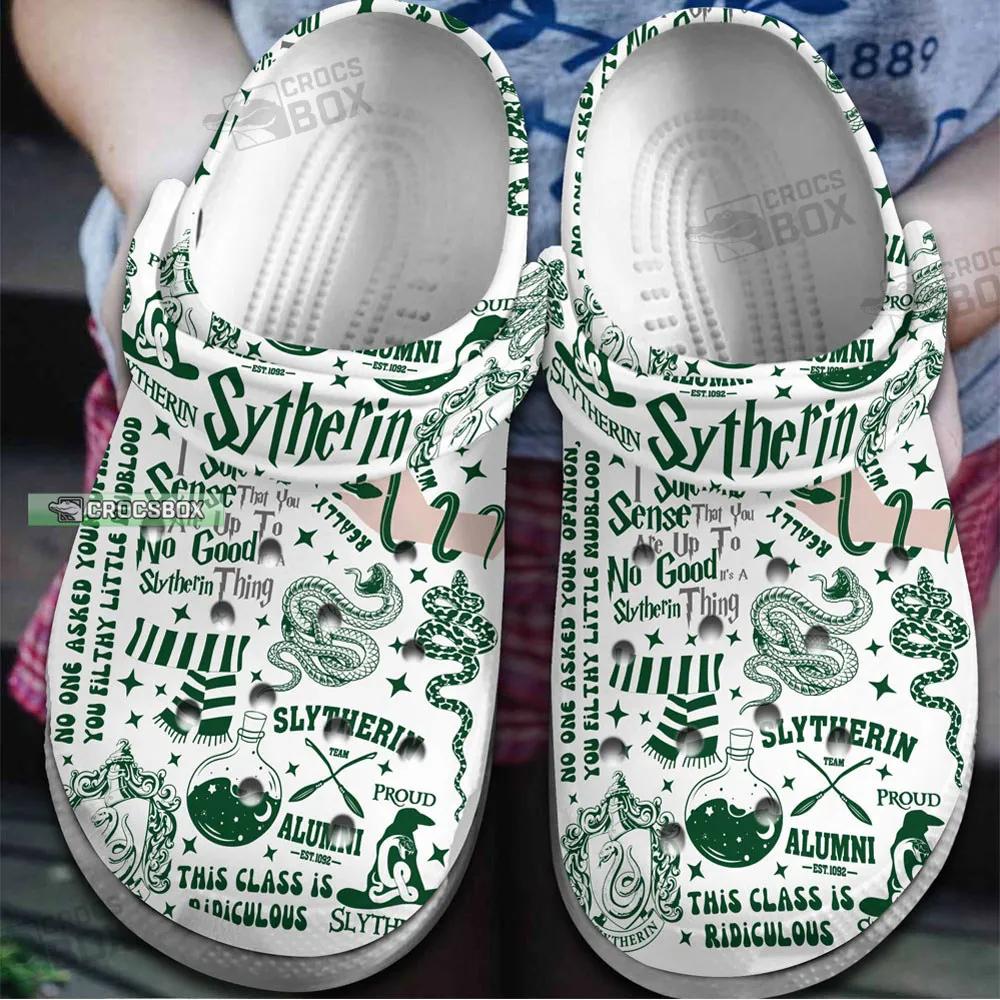 Slytherin Themed Crocs Gift For Harry Potter Fans